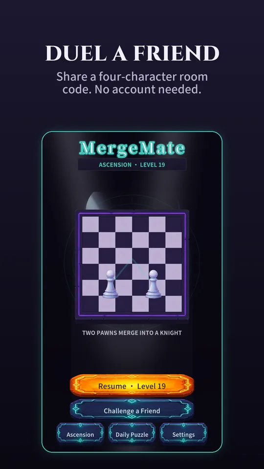MergeMate screenshot: friend duel